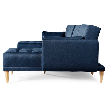 Sala Modular Doble Chaise Boyd Color Azul