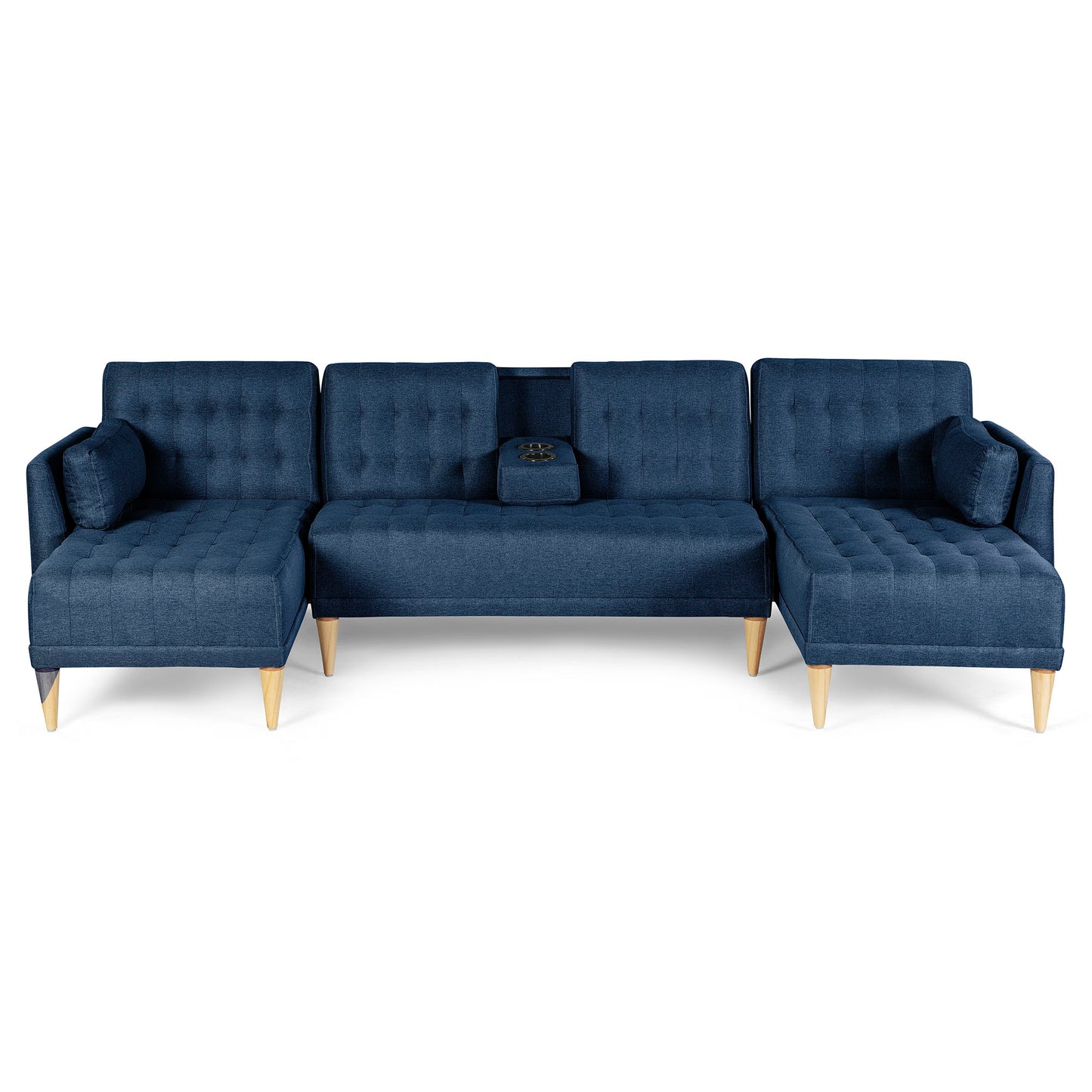 Sala Modular Doble Chaise Boyd Color Azul