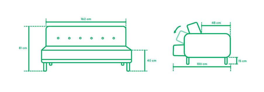 Sofá Cama Queen Azul Makora Essentials de Lino Con Portavasos