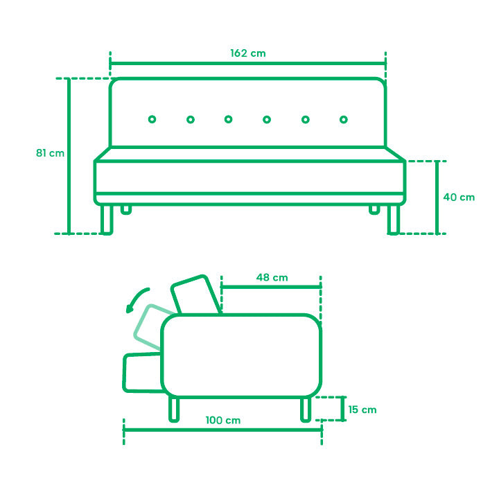 Sofá Cama Queen Azul Makora Essentials de Lino Con Portavasos