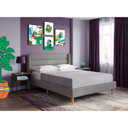 Base de Cama Matrimonial Aroli Gris