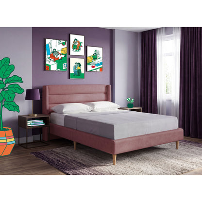 Base de Cama Matrimonial Aroli Palo de Rosa