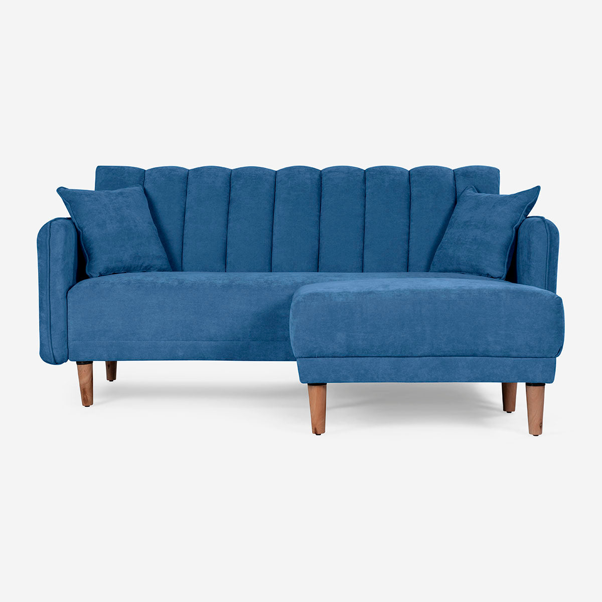 Sofá Cama + Taburete Avocata Color Azul