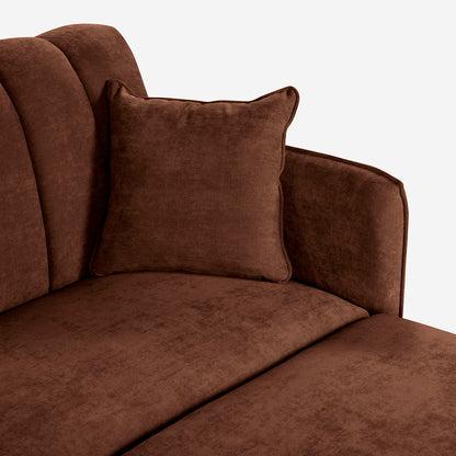 Sofá Cama + Taburete Avocata Color Chocolate