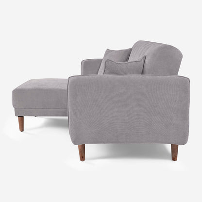 Sofá Cama + Taburete Avocata Color Gris Claro