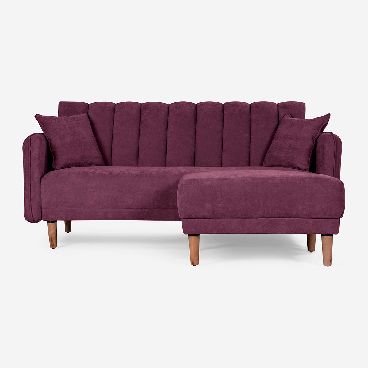 Sofá Cama + Taburete Avocata Color Morado
