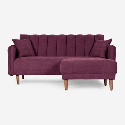 Sofá Cama + Taburete Avocata Color Morado