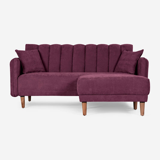 Sofá Cama + Taburete Avocata Color Morado