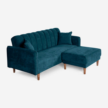 Sofá Cama + Taburete Avocata Color Olivo