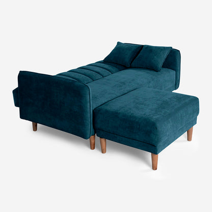 Sofá Cama + Taburete Avocata Color Olivo