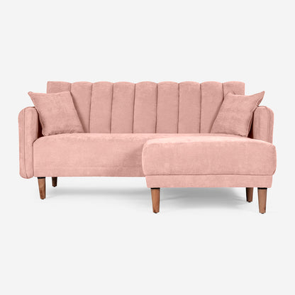 Sofá Cama + Taburete Avocata Color Rosa