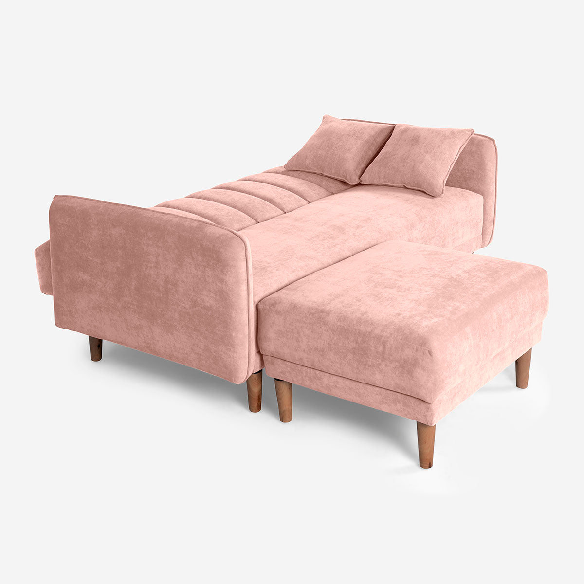 Sofá Cama + Taburete Avocata Color Rosa