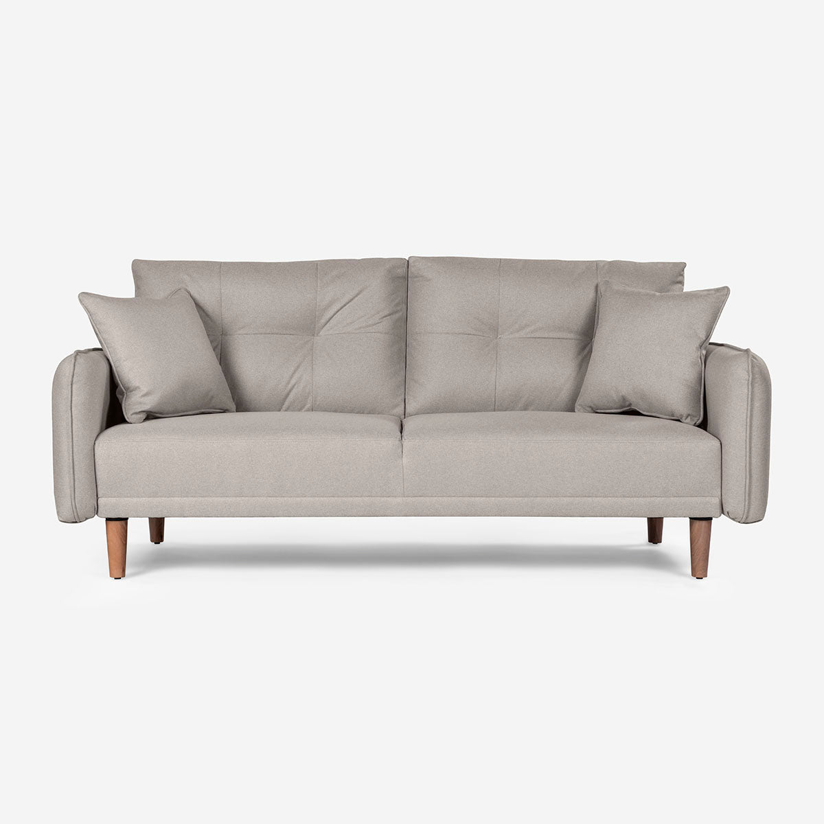 Sofá Cama Brokman Color Gris Claro