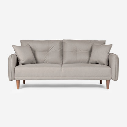 Sofá Cama Brokman Color Gris Claro