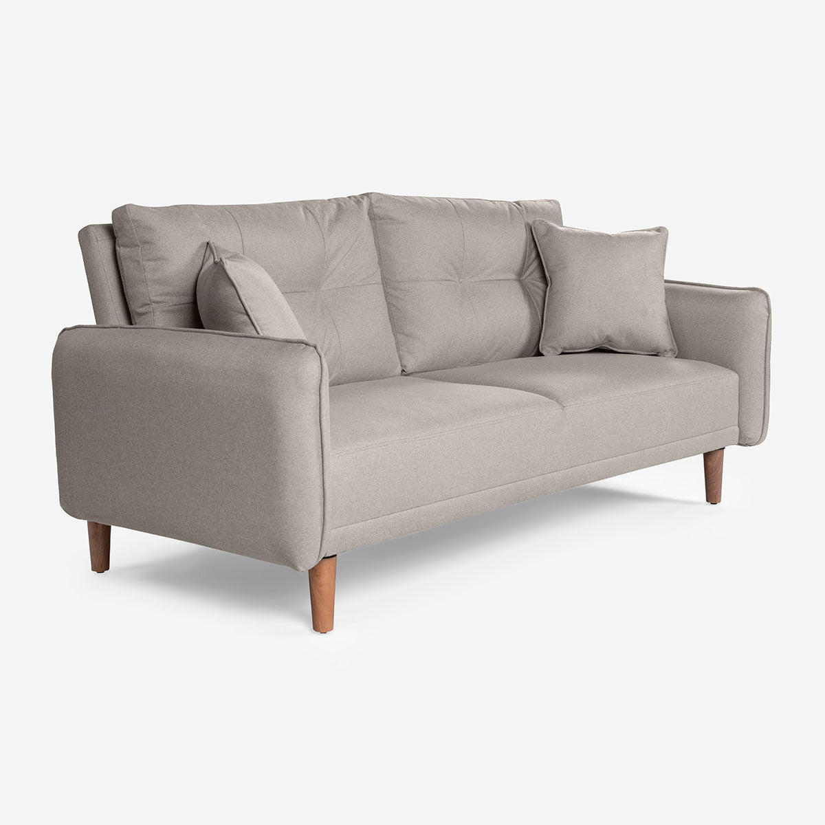 Sofá Cama Brokman Color Gris Claro