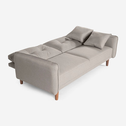 Sofá Cama Brokman Color Gris Claro