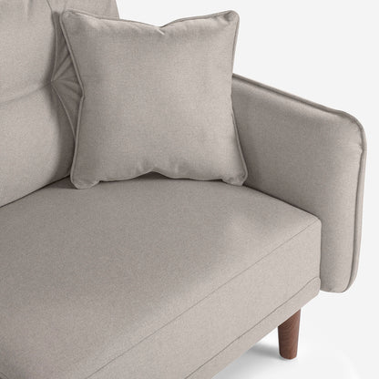 Sofá Cama Brokman Color Gris Claro