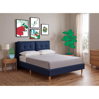 Base de Cama Matrimonial Samna color Azul