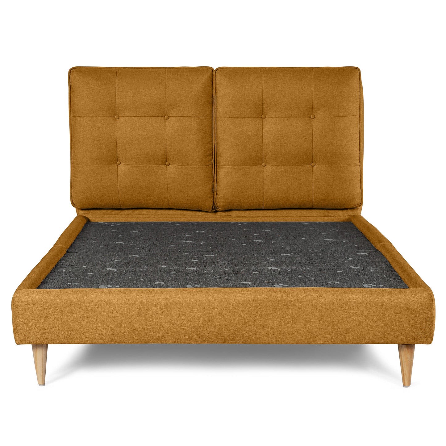 Base de Cama Matrimonial Samna color Mostaza