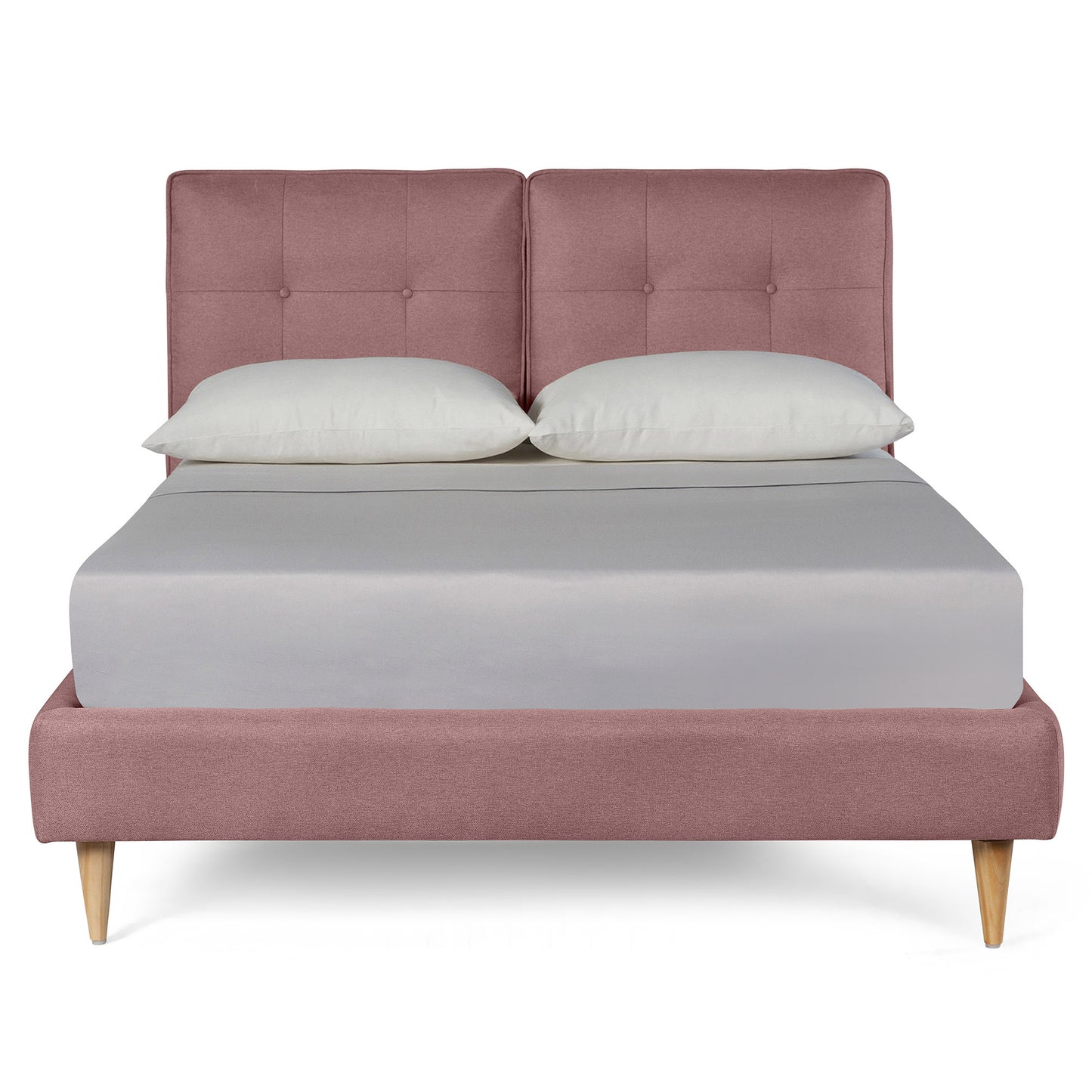 Base de Cama Matrimonial Samna color Palo de Rosa