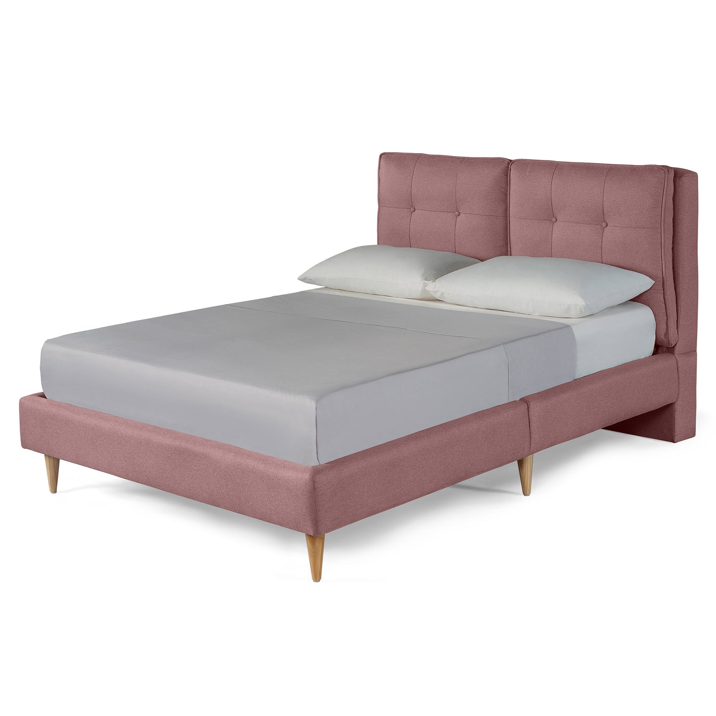 Base de Cama Matrimonial Samna color Palo de Rosa
