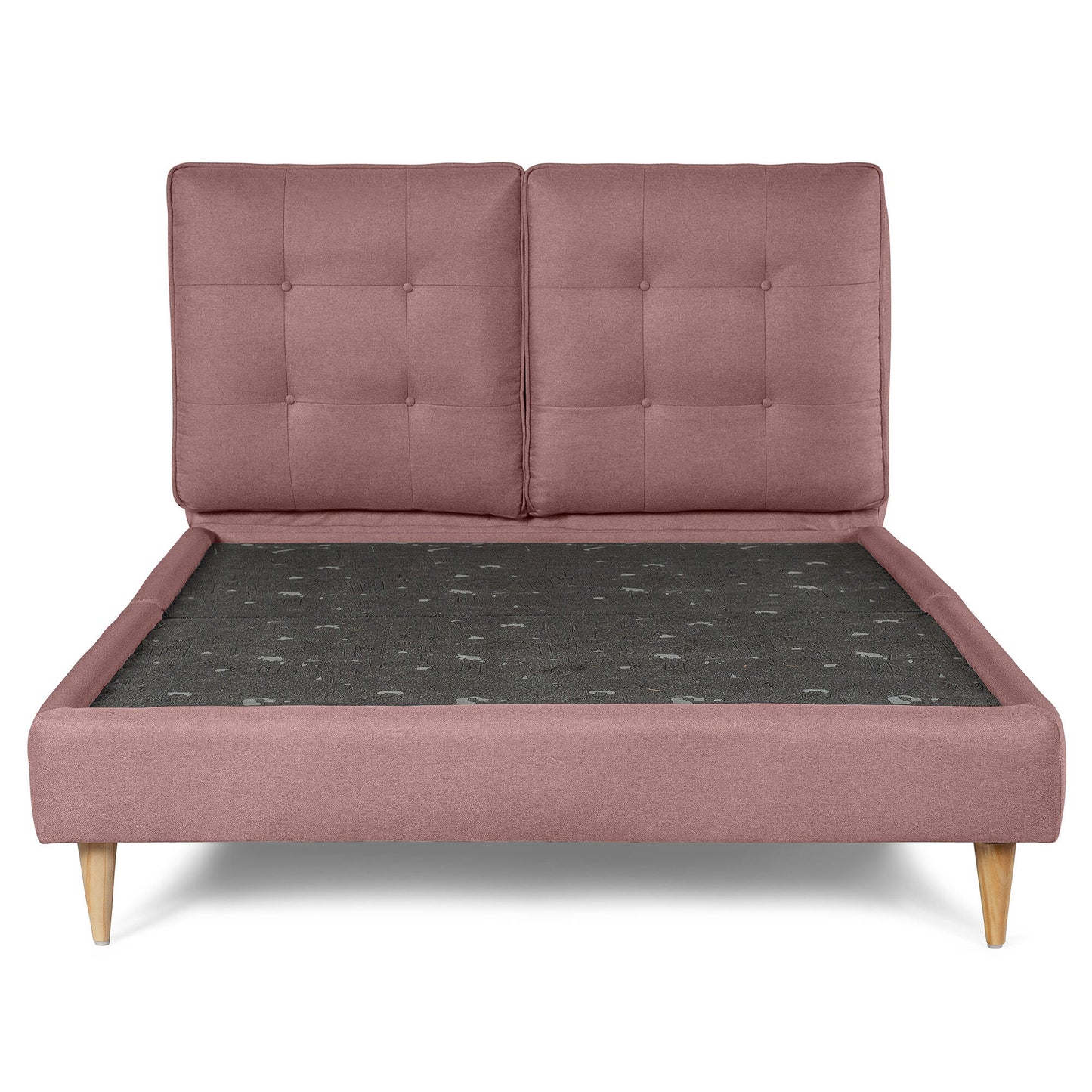Base de Cama Matrimonial Samna color Palo de Rosa