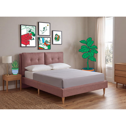 Base de Cama Matrimonial Samna color Palo de Rosa