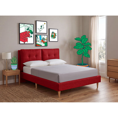 Base de Cama Matrimonial Samna color Rojo