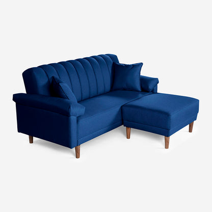 Sofa Cama + Taburete Calatrava Color Azul