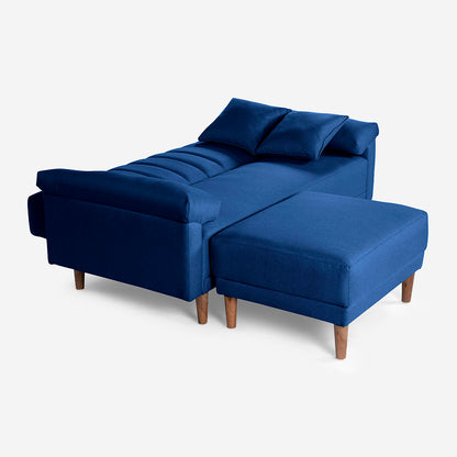 Sofa Cama + Taburete Calatrava Color Azul