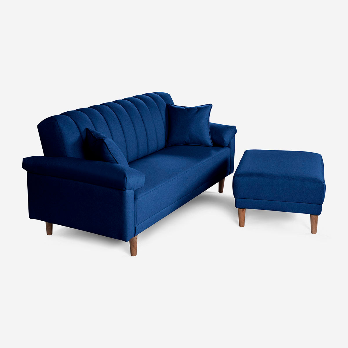Sofa Cama + Taburete Calatrava Color Azul