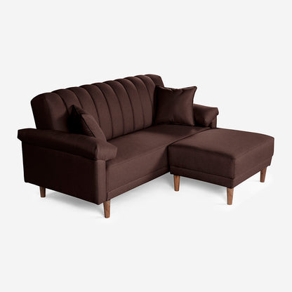 Sofa Cama + Taburete Calatrava Color Chocolate