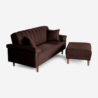 Sofa Cama + Taburete Calatrava Color Chocolate