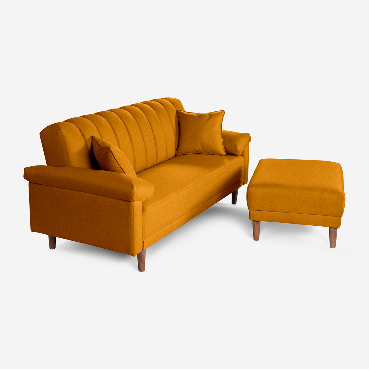 Sofa Cama + Taburete Calatrava Color Mostaza