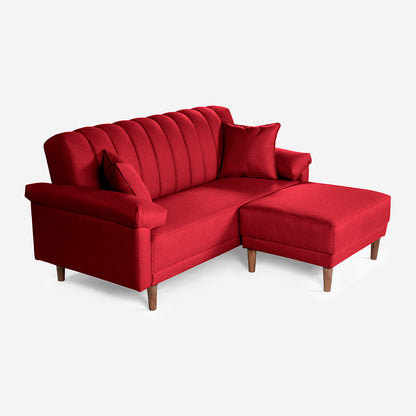 Sofa Cama + Taburete Calatrava Color Rojo