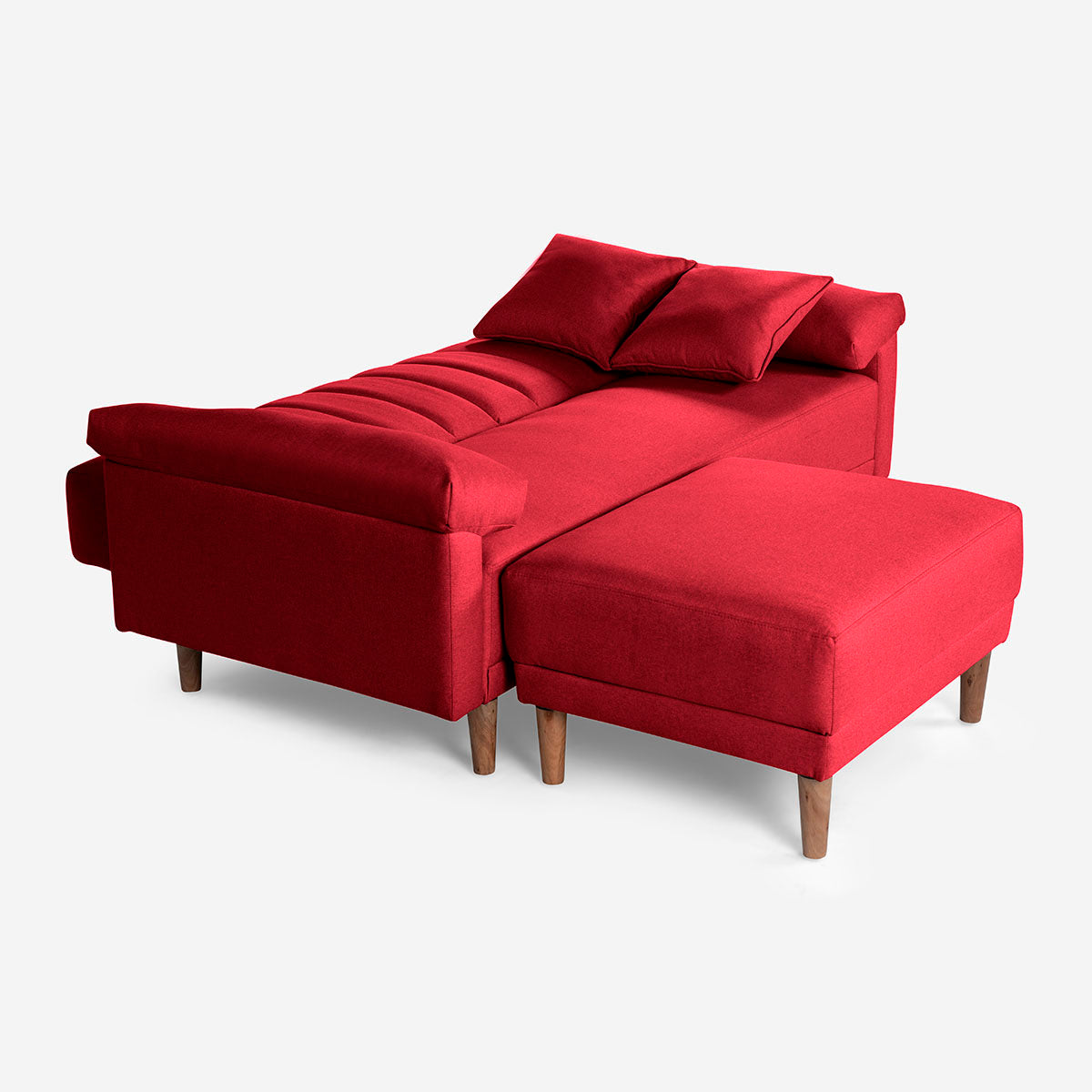 Sofa Cama + Taburete Calatrava Color Rojo