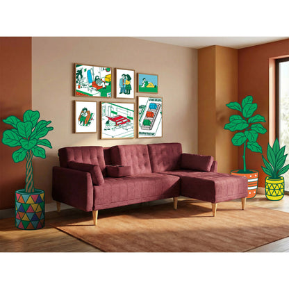 Sala Modular Chica Carlton Rojo - Oferta