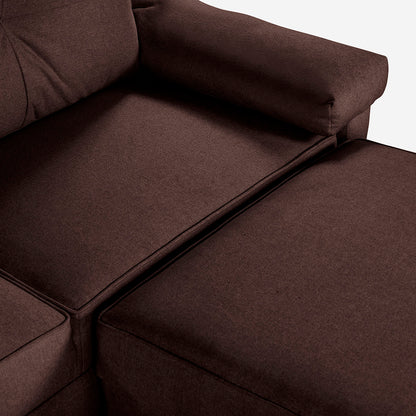 Sofá Cama + Taburete Cassanova Color Chocolate