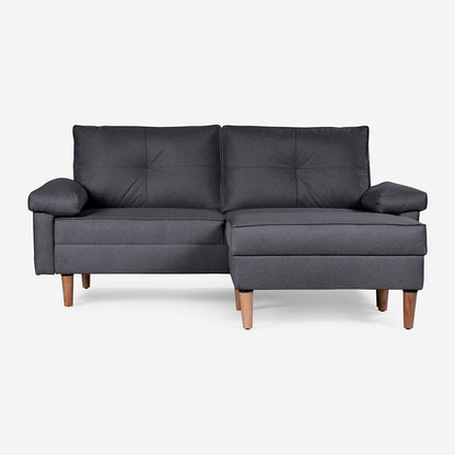 Sofá Cama + Taburete Cassanova Color Gris Oxford