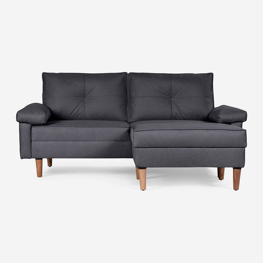 Sofá Cama + Taburete Cassanova Color Gris Oxford