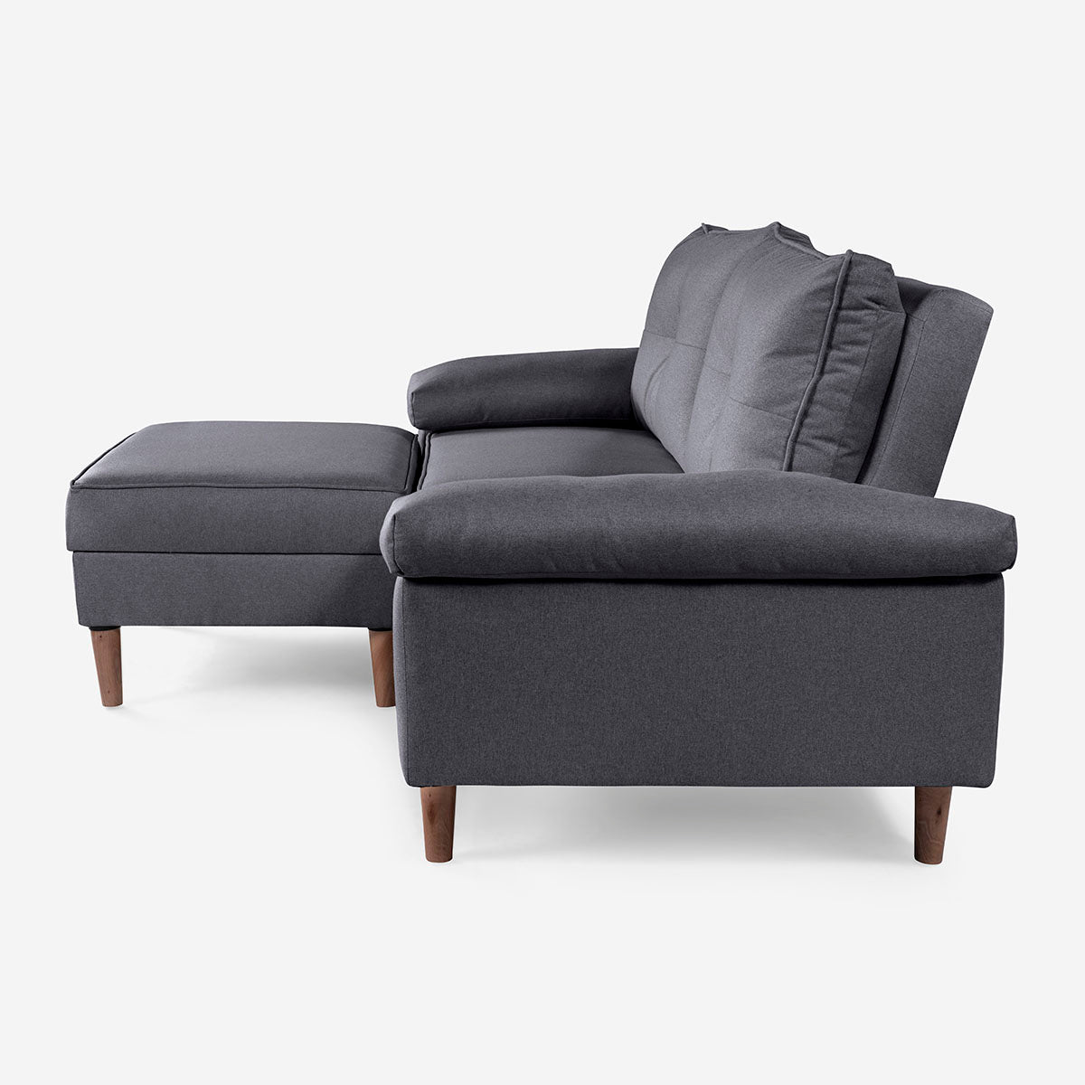 Sofá Cama + Taburete Cassanova Color Gris Oxford