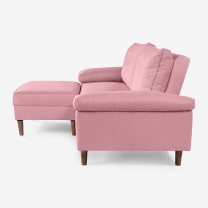 Sofá Cama + Taburete Cassanova Color Rosa