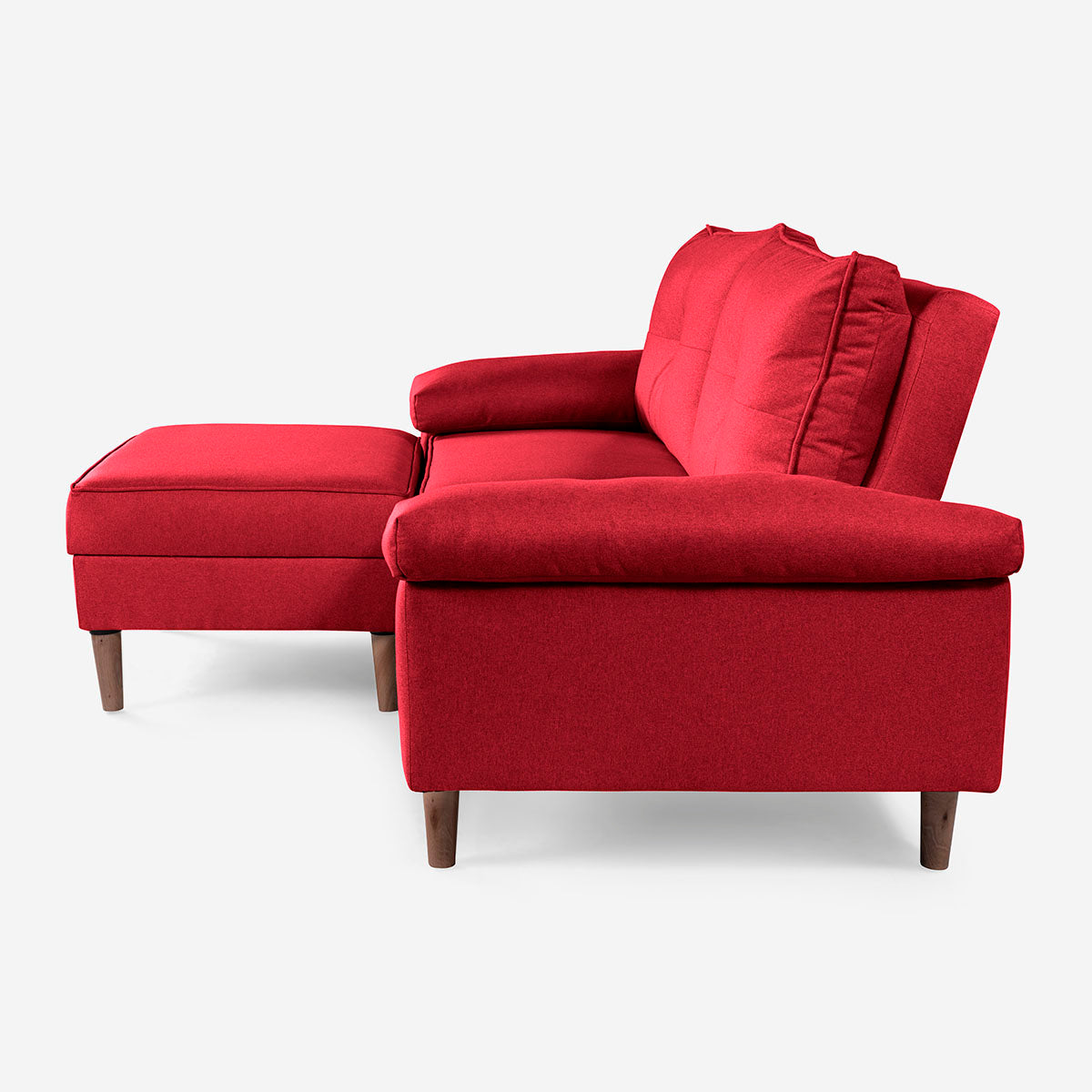 Sofá Cama + Taburete Cassanova Color Rojo