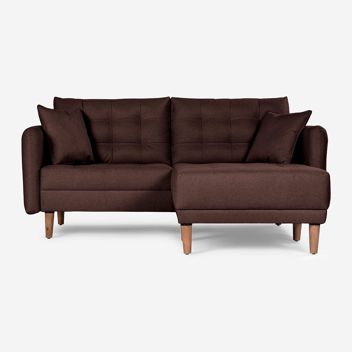 Sala Modular Chica Makora Cinnamon Café Lino De 2 Plazas  + Taburete - Outlet