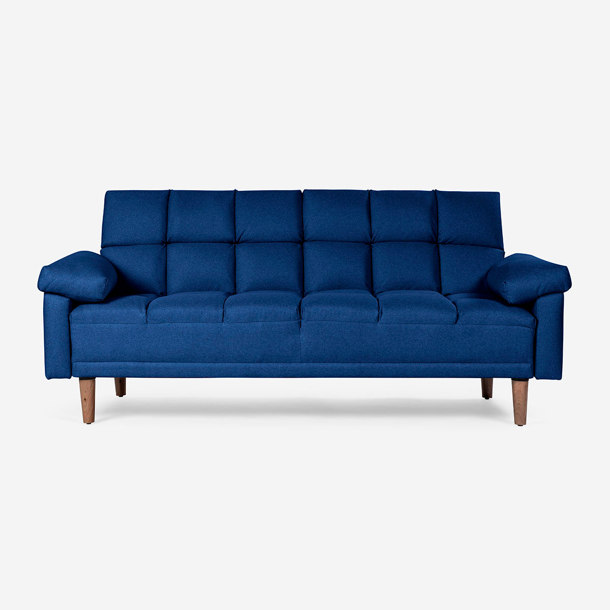 Sofá Cama Makora Gabbana Azul Lino De 3 Plazas