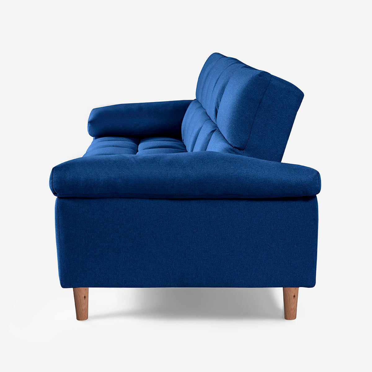 Sofá Cama Makora Gabbana Azul Lino De 3 Plazas