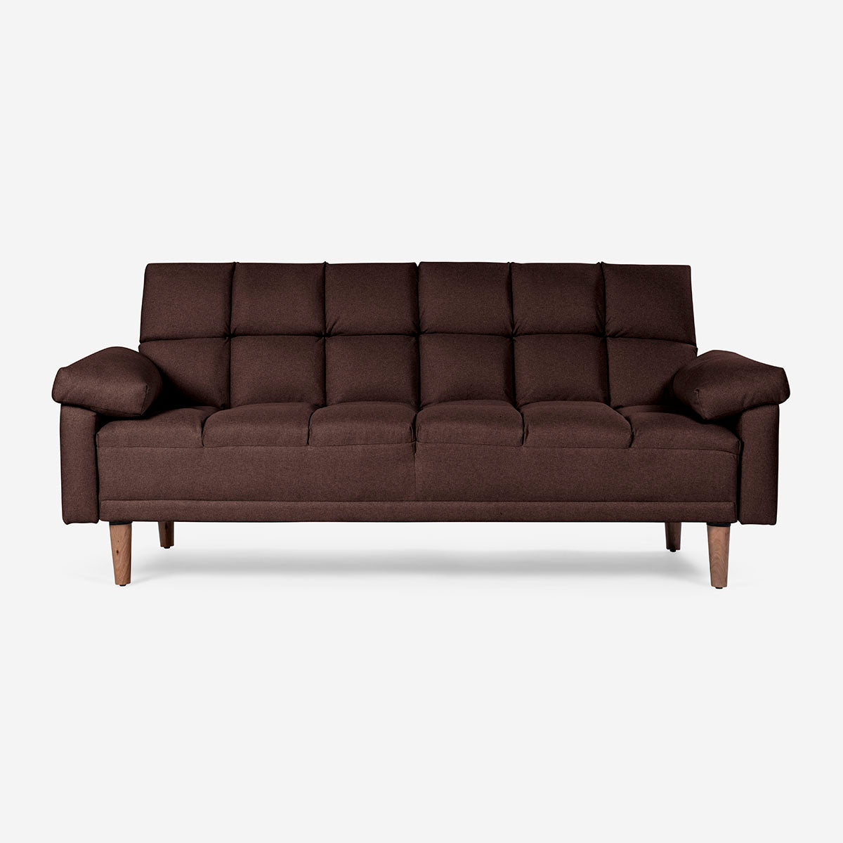 Sofá Cama Makora Gabbana Café Lino De 3 Plazas