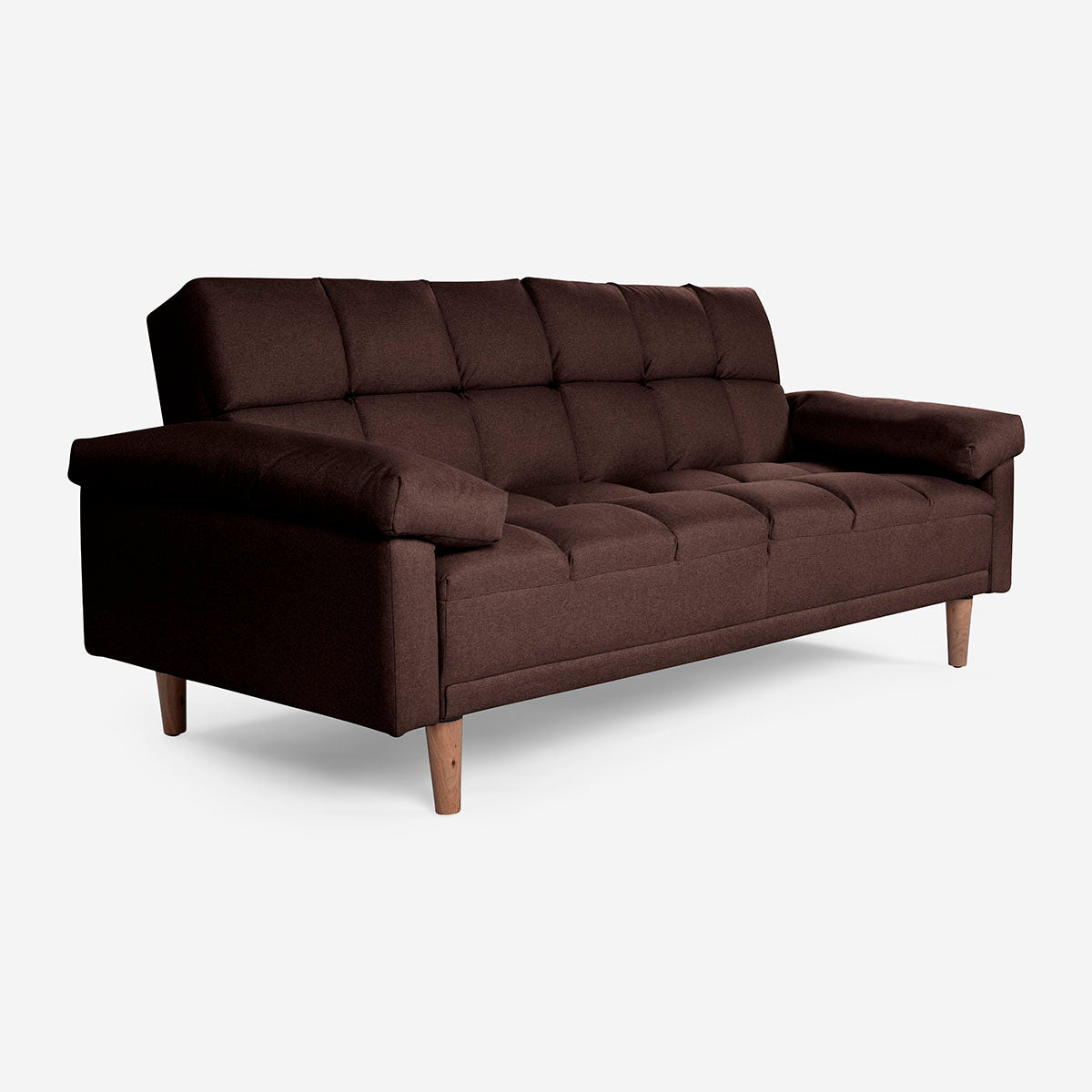 Sofá Cama Makora Gabbana Café Lino De 3 Plazas