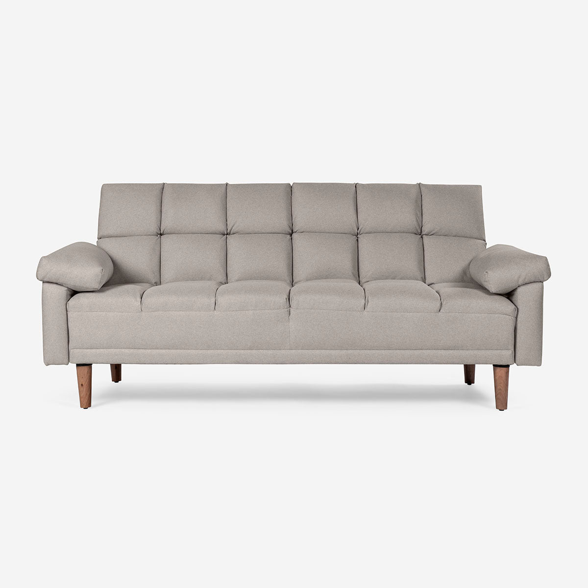 Sofá Cama Makora Gabbana Gris Claro Lino De 3 Plazas