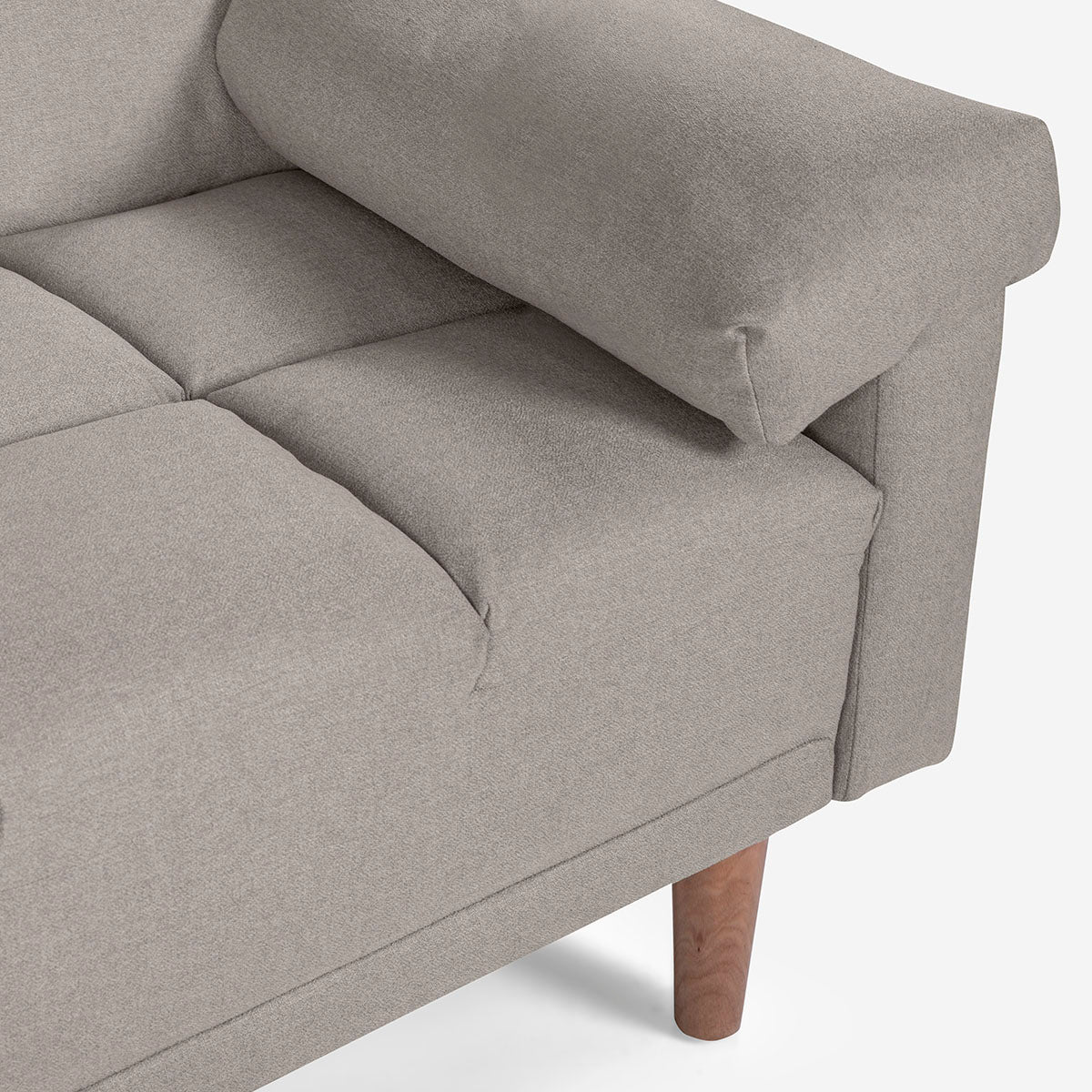 Sofá Cama Makora Gabbana Gris Claro Lino De 3 Plazas
